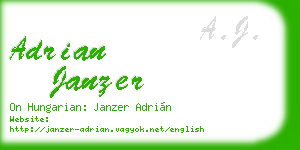 adrian janzer business card