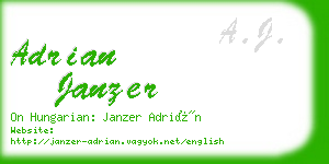 adrian janzer business card